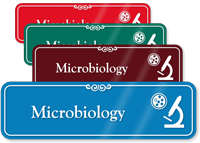 Microbiology Hospital Showcase Sign