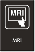 Engraved MRI Sign with Magnetic Resonance Imaging Symbol