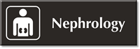 Engraved Nephrology Hospital Sign with Kidney Symbol