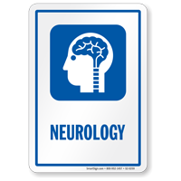 Neurology Sign with Brain, Spinal Cord, Nerves Symbol