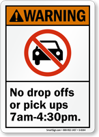 No Drop Pick Ups Sign