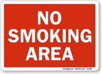 No Smoking Area Sign