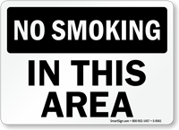 No Smoking In This Area