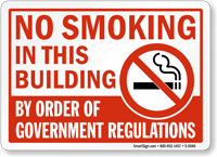 No Smoking In This Building Sign