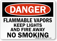 Flammable Vapors No Smoking