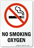 No Smoking Oxygen (symbol) Sign