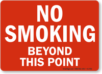 No Smoking Beyond This Point Sign