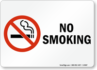 No Smoking Sign with Symbol