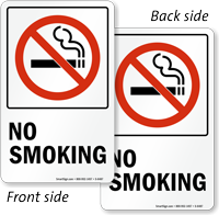 No Smoking TwinCal™ 2-Sided Window Decals