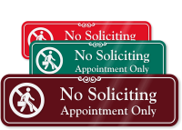 No Soliciting Appointment Only with Graphic ShowCase™ Sign