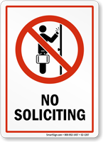 No Soliciting Prohibition Sign
