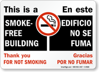 This Is A Smoke Free Building Sign