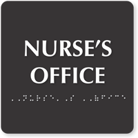 Nurse Office TactileTouch Braille Door Sign