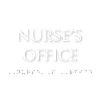 Nurse Office TactileTouch Braille Door Sign