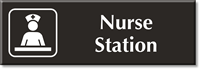 Nurse Station Engraved Sign with Care Staff Symbol