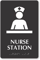 Nurse Station Braille Sign