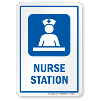 Nurse Station Care Staff Area Sign