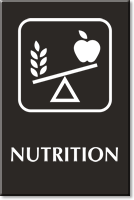 Nutrition Engraved Hospital Sign with Balanced Diet Symbol