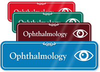 Ophthalmology Showcase Hospital Sign With Eye Symbol