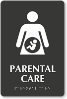 Parental Care TactileTouch Braille Hospital Sign