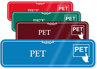 PET Hospital Showcase Sign