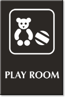 Play Room Engraved Sign with Symbol