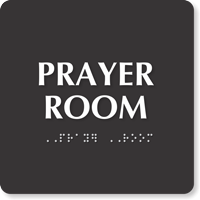 Prayer Room TactileTouch™ Sign with Braille