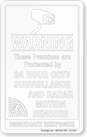 Premises Protected By CCTV Surveillance Window Decal