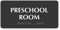 Preschool Room TactileTouch Braille Sign