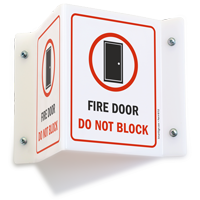 Fire Door Do Not Block Sign