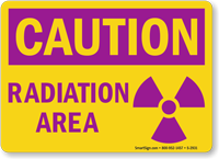 Caution Radiation Area Sign