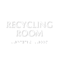 Recycling Room TactileTouch™ Sign with Braille