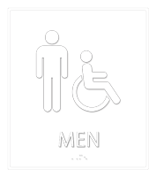 Men Regulatory Sign with Handicap Symbol