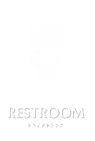 Restroom TactileTouch Braille Sign