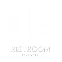 Restroom TactileTouch Braille Sign