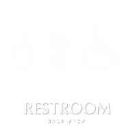 Restroom TactileTouch Braille Sign