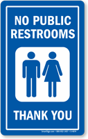 No Public Restrooms Sign