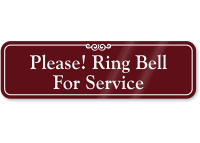 Please Ring Bell For Service ShowCase™ Wall Sign Online, SKU: SE-2660