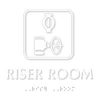 Riser Room TactileTouch™ Sign with Braille