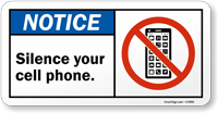 Please Silence Your Cell Phone Sign