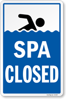 Spa Closed Sign