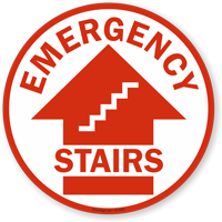 Emergency Stairs with Arrow