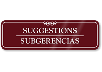 Suggestions Bilingual ShowCase Sign
