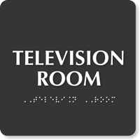 Television Room TactileTouch™ Braille Sign