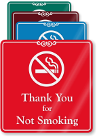 Thank You For Not Smoking Sign