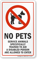 Trained Service Animals Are Allowed Window Decal