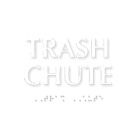 Trash Chute TactileTouch™ Sign with Braille