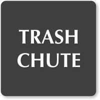 Trash Chute Select-A-Color Engraved Sign