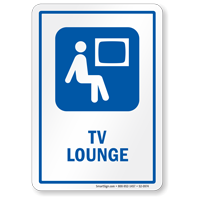 TV Lounge Hospital Sign