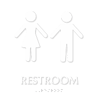 Unisex Restroom Braille Sign